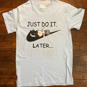 Anime kings Naruto themed just do it later t shirt “Nike Like Design”